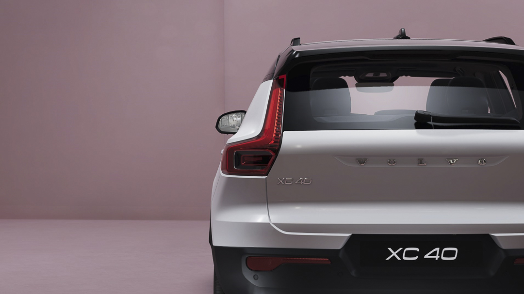 vue arrière du Volvo XC40 Recharge 2022