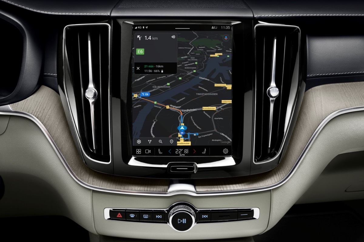 Le système d'infodivertissement de Google Maps du Volvo XC60 2022