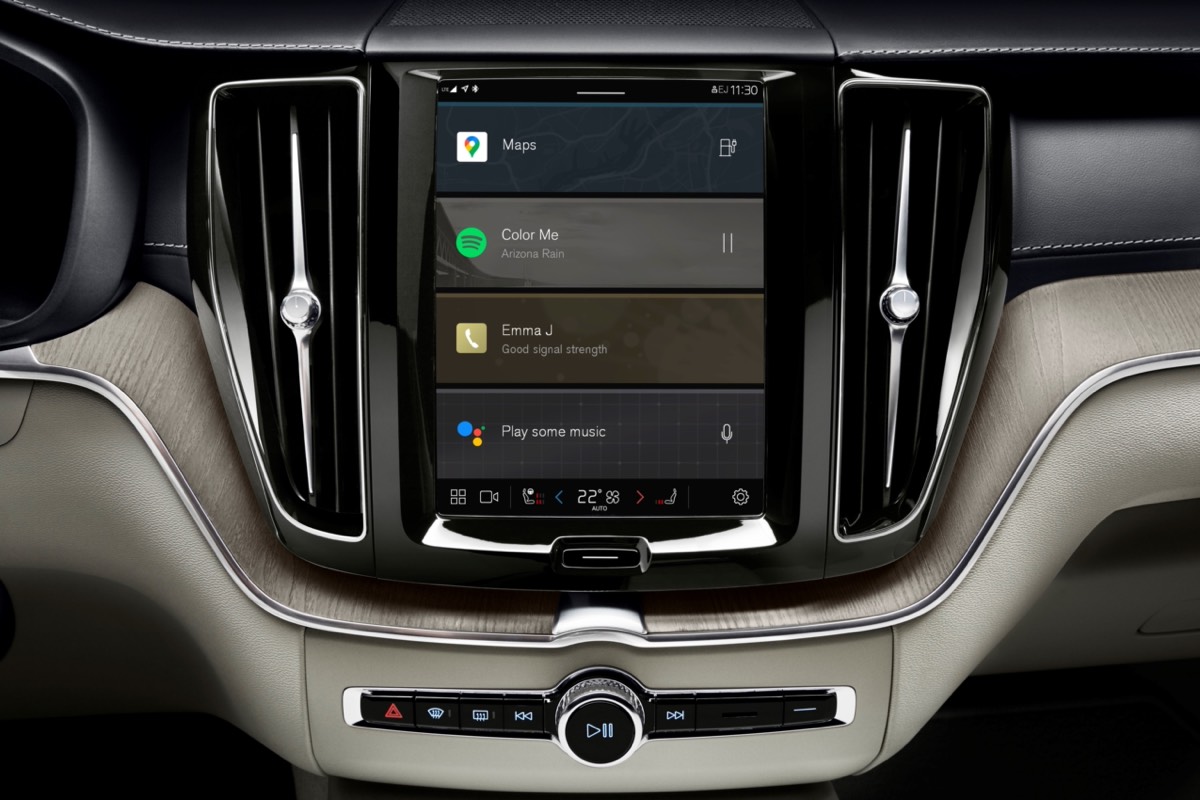 Le système d'infodivertissement sous Android du Volvo XC60 2022